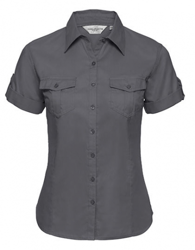Ladies´ Roll Short Sleeve Fitted Twill Shirt - Z919F - Russell Collection