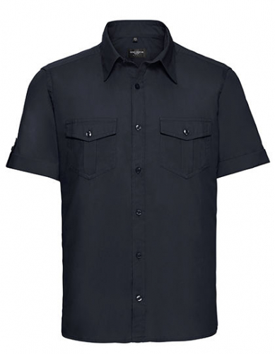Men´s Roll Short Sleeve Fitted Twill Shirt - Z919 - Russell Collection