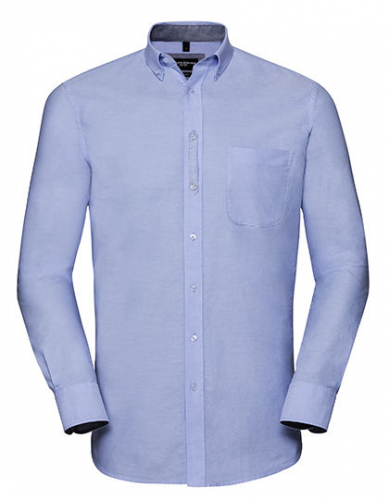 Men´s Long Sleeve Tailored Washed Oxford Shirt - Z920 - Russell Collection