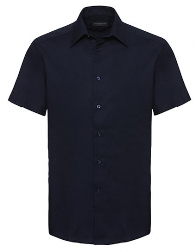 Men´s Short Sleeve Tailored Oxford Shirt - Z923 - Russell Collection