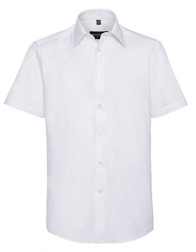 Men´s Short Sleeve Tailored Oxford Shirt - Z923 - Russell Collection