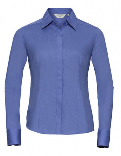 Ladies´ Long Sleeve Fitted Polycotton Poplin Shirt - Z924F - Russell Collection