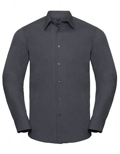 Men´s Long Sleeve Tailored Polycotton Poplin Shirt - Z924 - Russell Collection