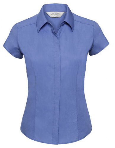 Ladies´ Cap Sleeve Fitted Polycotton Poplin Shirt - Z925F - Russell Collection