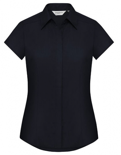 Ladies´ Cap Sleeve Fitted Polycotton Poplin Shirt - Z925F - Russell Collection