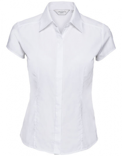 Ladies´ Cap Sleeve Fitted Polycotton Poplin Shirt - Z925F - Russell Collection