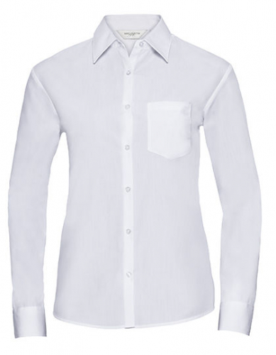 Ladies´ Long Sleeve Classic Polycotton Poplin Shirt - Z934F - Russell Collection