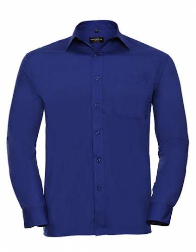 Men´s Long Sleeve Classic Polycotton Poplin Shirt - Z934 - Russell Collection