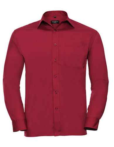 Men´s Long Sleeve Classic Polycotton Poplin Shirt - Z934 - Russell Collection