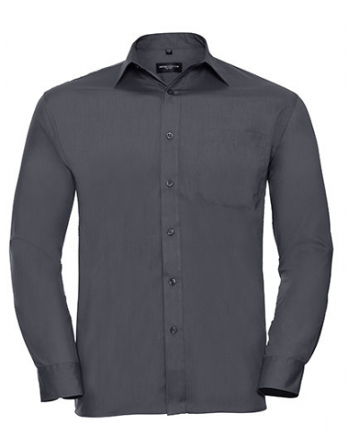 Men´s Long Sleeve Classic Polycotton Poplin Shirt - Z934 - Russell Collection