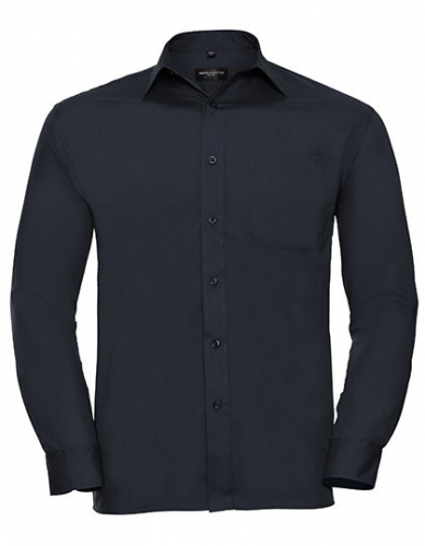 Men´s Long Sleeve Classic Polycotton Poplin Shirt - Z934 - Russell Collection