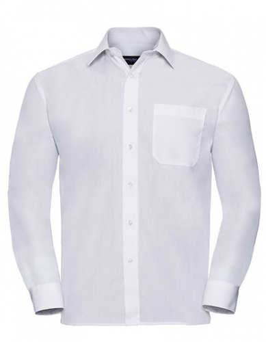 Men´s Long Sleeve Classic Polycotton Poplin Shirt - Z934 - Russell Collection