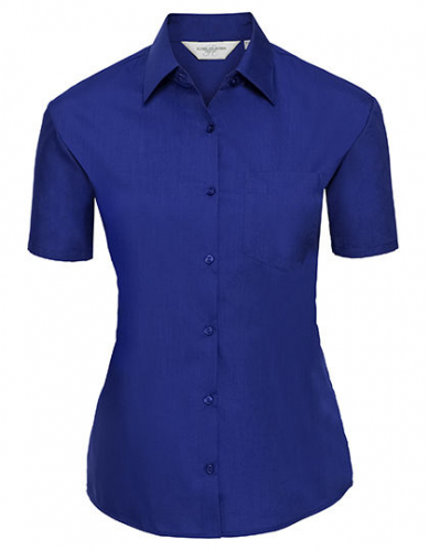 Ladies´ Short Sleeve Classic Polycotton Poplin Shirt - Z935F - Russell Collection