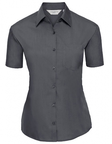 Ladies´ Short Sleeve Classic Polycotton Poplin Shirt - Z935F - Russell Collection