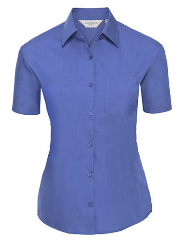 Ladies´ Short Sleeve Classic Polycotton Poplin Shirt - Z935F - Russell Collection