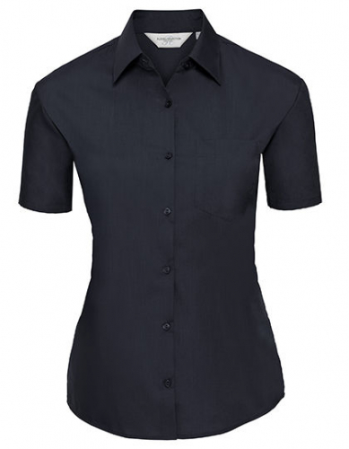 Ladies´ Short Sleeve Classic Polycotton Poplin Shirt - Z935F - Russell Collection