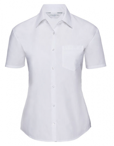 Ladies´ Short Sleeve Classic Polycotton Poplin Shirt - Z935F - Russell Collection