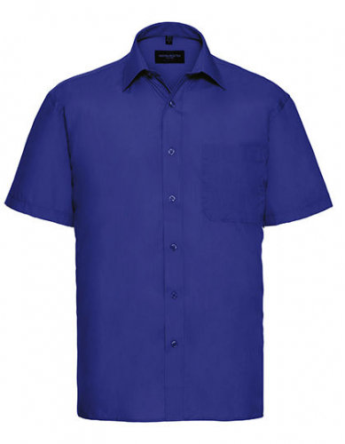 Men´s Short Sleeve Classic Polycotton Poplin Shirt - Z935 - Russell Collection