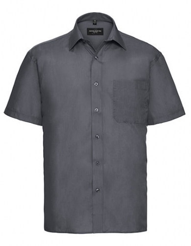 Men´s Short Sleeve Classic Polycotton Poplin Shirt - Z935 - Russell Collection