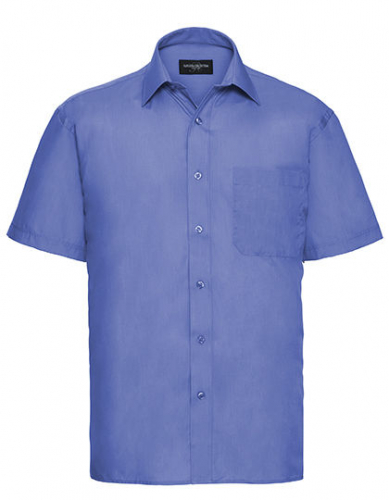 Men´s Short Sleeve Classic Polycotton Poplin Shirt - Z935 - Russell Collection