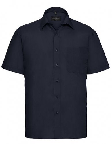 Men´s Short Sleeve Classic Polycotton Poplin Shirt - Z935 - Russell Collection