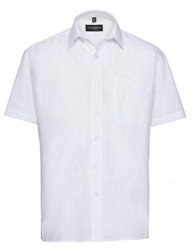 Men´s Short Sleeve Classic Polycotton Poplin Shirt - Z935 - Russell Collection