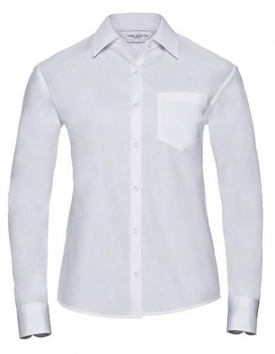 Ladies´ Long Sleeve Classic Pure Cotton Poplin Shirt - Z936F - Russell Collection