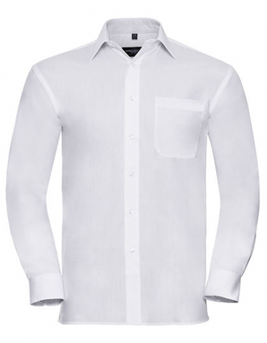 Men´s Long Sleeve Classic Pure Cotton Poplin Shirt - Z936 - Russell Collection