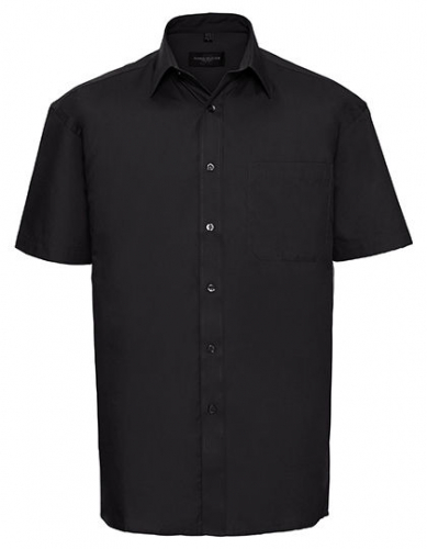 Men´s Short Sleeve Classic Pure Cotton Poplin Shirt - Z937 - Russell Collection
