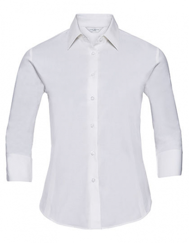 Ladies´ 3/4 Sleeve Fitted Stretch Shirt - Z946F - Russell Collection