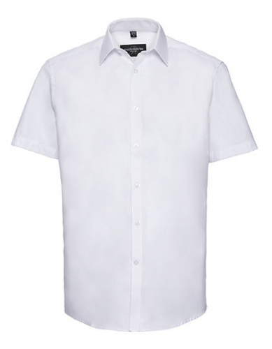 Men´s Short Sleeve Tailored Herringbone Shirt - Z963 - Russell Collection